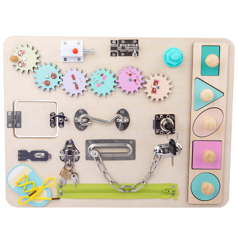 Kids Wooden Sensory Activity Board 