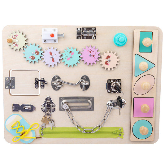 Kids Wooden Sensory Activity Board 