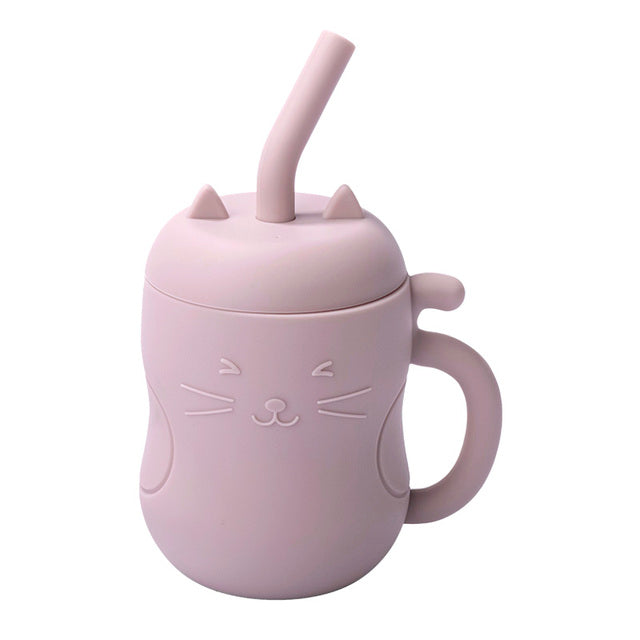 Baby Leakproof Silicone Straw Cup