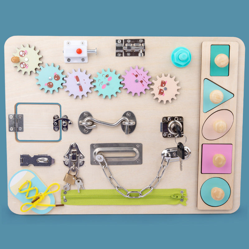 Kids Wooden Sensory Activity Board 