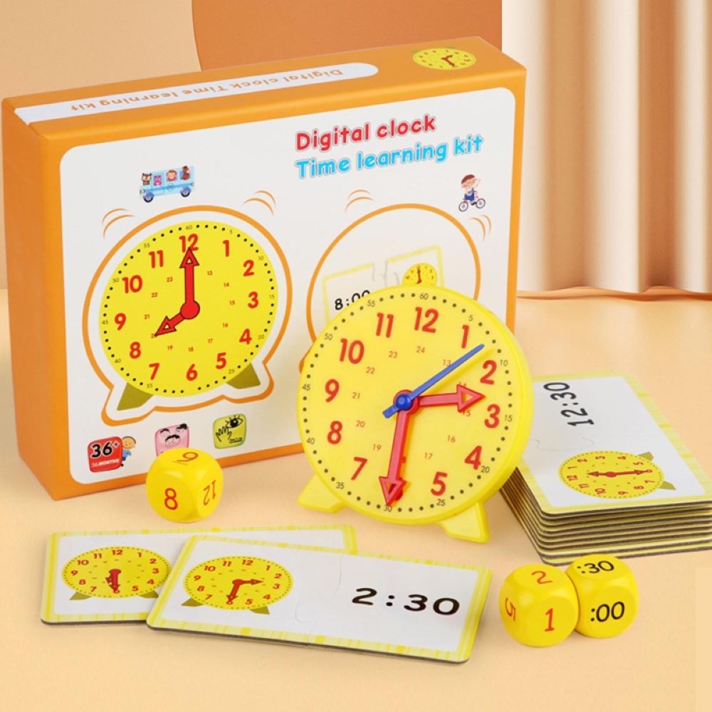 Educational Time Teaching Set with Interactive Clock