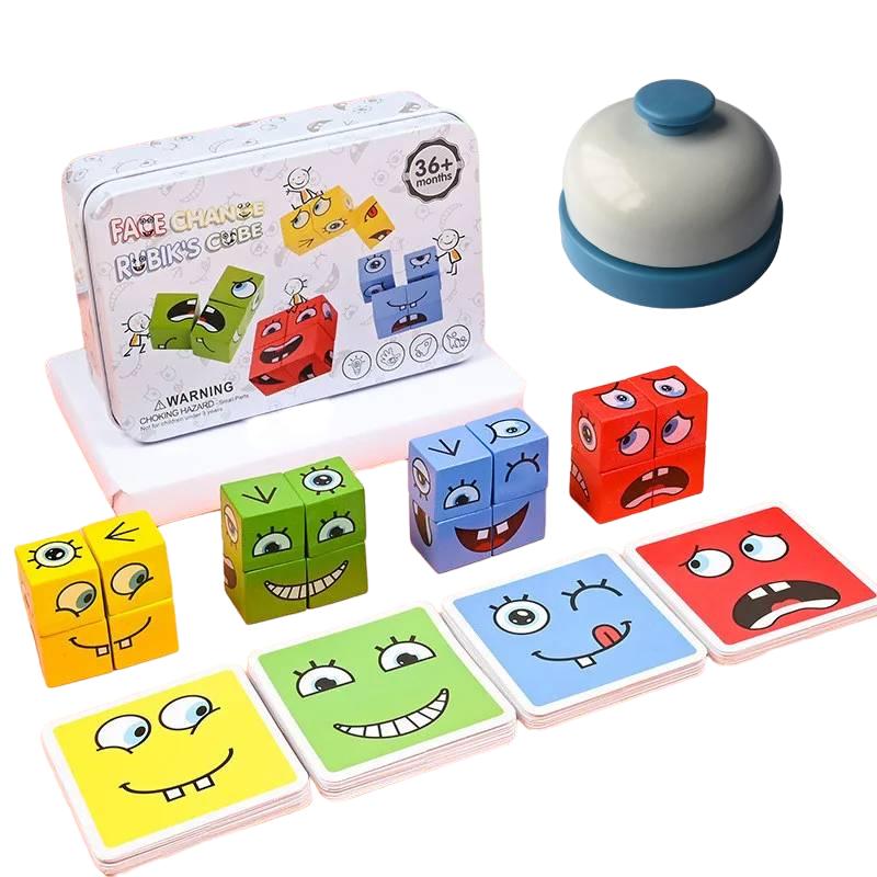 Face Changing Building Blocks Board Game